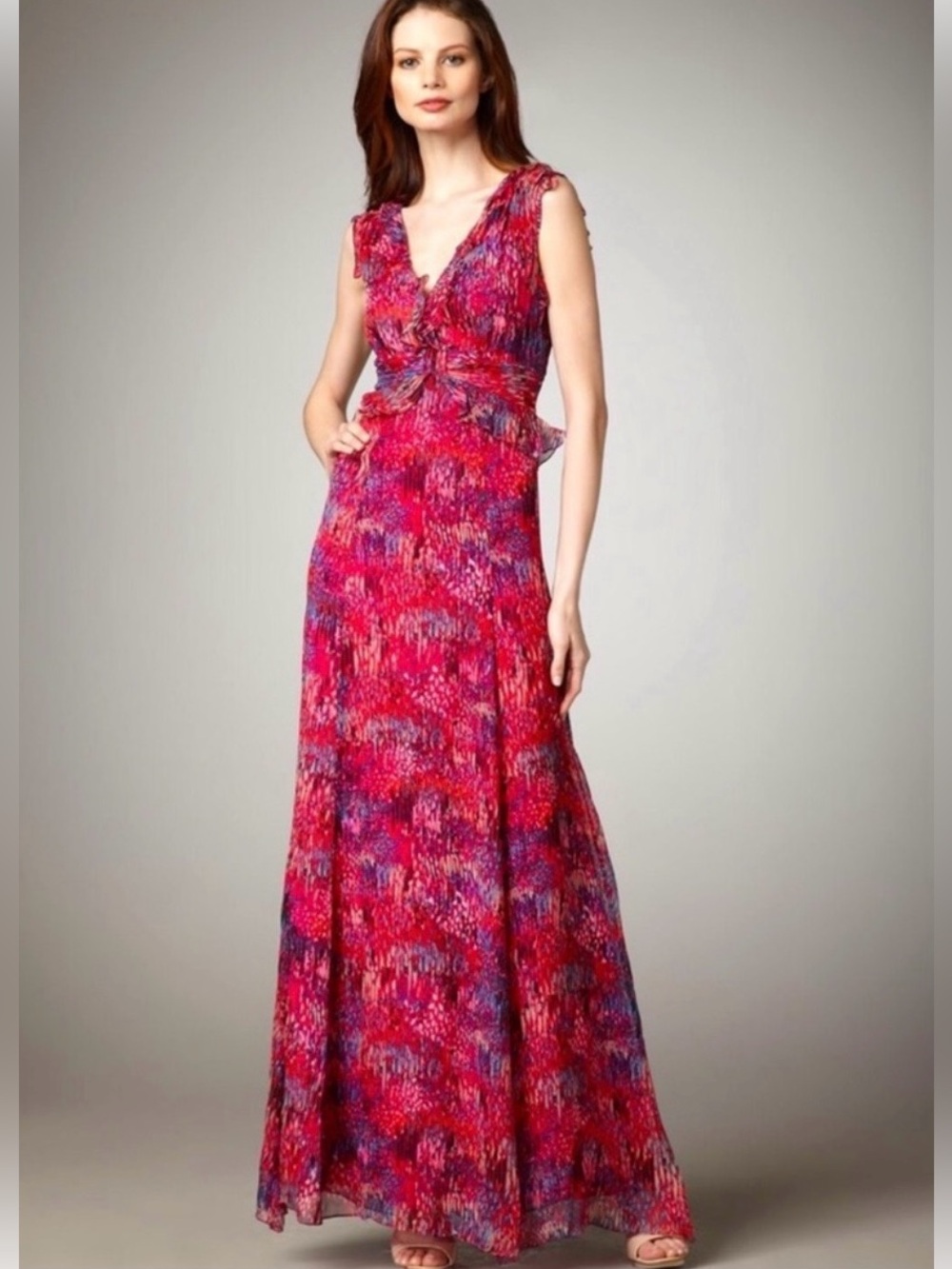 Nanette Lepore Multicolor chiffon Women’s Vintage Silk Summer  size 0 Dress
